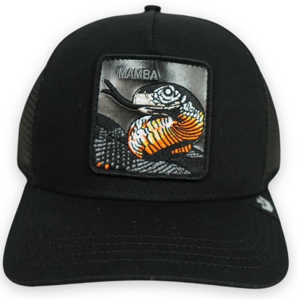 GOORIN BROS The Farm Trucker Hat Snapback Mamba Black Snake Embroidered Patch
